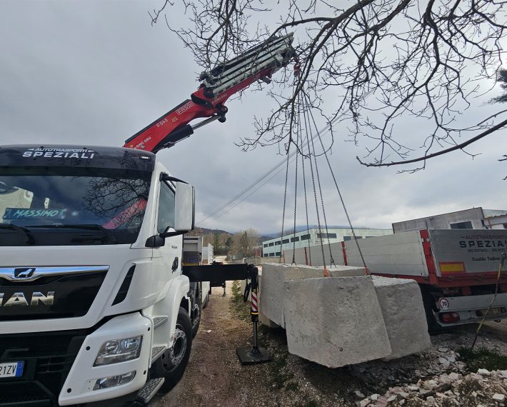 Man TGX 500 4 assi con Gru Fassi 545